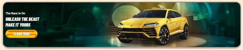Βanner προώθησης πολυτελούς SUV "Απελευθέρωσε το Θηρίο" Vegasino